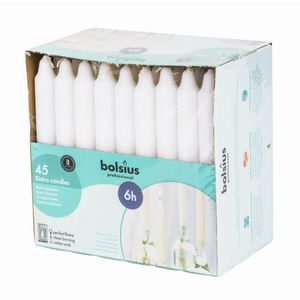 Bolsius 7 Bistro Candles White (Pack of 45) - P963 - 1
