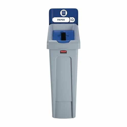 Rubbermaid Slim Jim Paper Recycling Station Blue 87Ltr - DY087 - 2