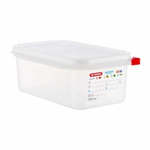 Araven Polypropylene 1/4 Gastronorm Food Containers 2.8Ltr (Pack of 4) - DL981 - 1