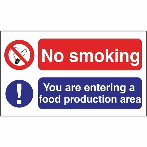 No Smoking Food Production Sign - L906 - 1