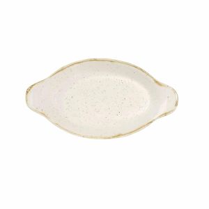 Churchill Stonecast Oval Eared Dishes Barley White 232mm (Pack of 6) - DS490 - 3