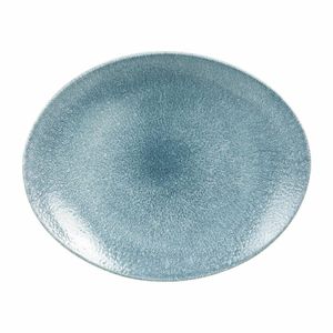 Churchill Studio Prints Raku Oval Coupe Plates Topaz Blue 270mm (Pack of 12) - HC783 - 1