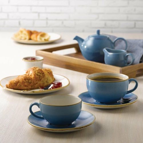 Churchill Stonecast Beverage Pots Cornflower Blue 426ml 15oz (Pack of 4) - DY884 - 2