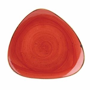 Churchill Stonecast Triangle Plate Berry Red 192mm (Pack of 12) - DB067 - 1