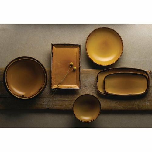 Dudson Harvest Mustard Chef's Oblong Plate 189mm (Pack of 6) - FJ779 - 5