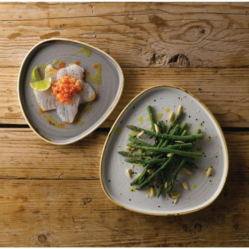 Churchill Stonecast Barley White Triangle Walled Chefs Plate 260mm (Pack of 6) - FR030 - 7