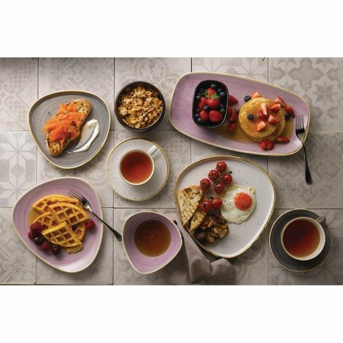 Churchill Stonecast Barley White Triangle Walled Chefs Plate 200mm (Pack of 6) - FR031 - 3