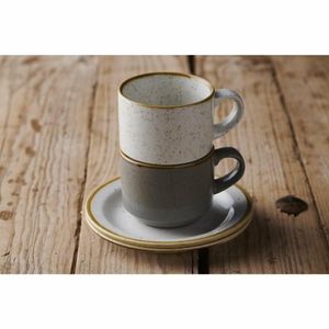 Churchill Stonecast Profile Stacking Cup Barley White 227ml (Pack of 12) - FS904 - 3