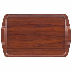 Cambro Walnut Laminate Room Service Tray With Handles 640mm - DL156 - 1