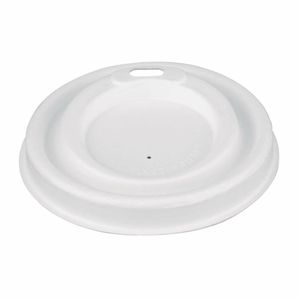 Fiesta Compostable Bagasse Coffee Cup Lids 225ml / 8oz (Pack of 1000) - FS060 - 3