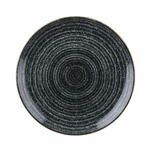 Churchill Studio Prints Homespun Charcoal Black Coupe Plate 165mm - DA263 - 1