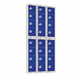 Elite Personal Effects Locker 4 Door Blue Padlock - CF751-PF - 3