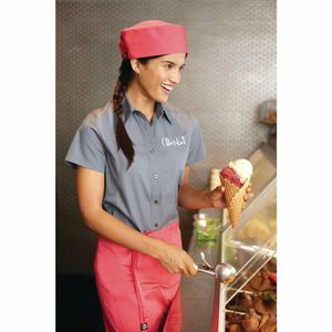 Chef Works Womens Grey Cool Vent Chef Shirt 2XL - B182-XXL - 3