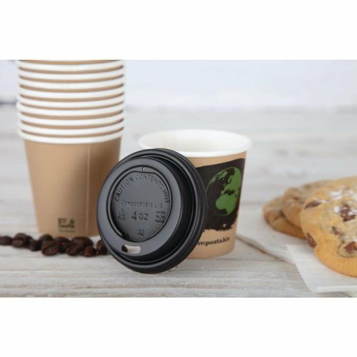 Fiesta Compostable Espresso Cup Lids 113ml / 4oz (Pack of 50) - DY982 - 5