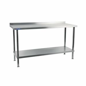 Holmes Stainless Steel Wall Table with Upstand 1800mm - DR024 - 1
