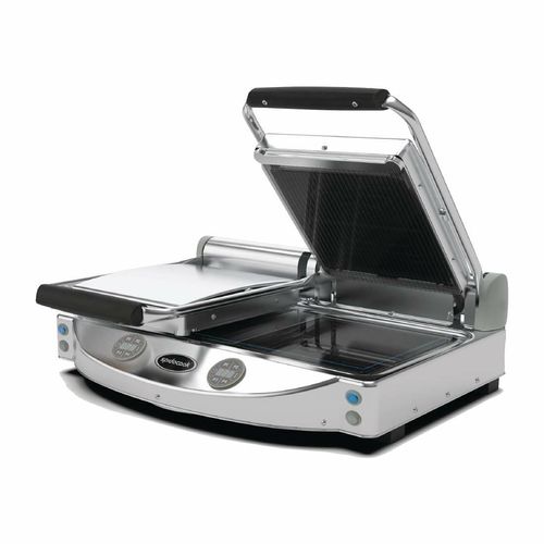 Spidocook Spidoglass Double Ribbed Upper Smooth Lower Contact Grill Digital - FT850 - 1