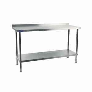 Holmes Stainless Steel Wall Table with Upstand 1200mm - DR029 - 1