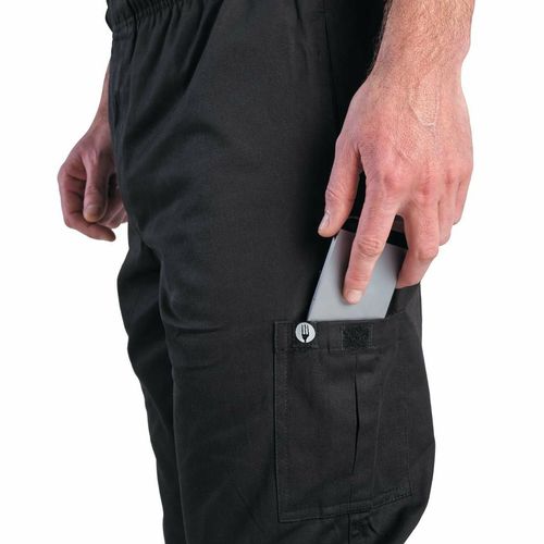 Chef Works Unisex Slim Fit Cargo Chefs Trousers Black 2XL - B222-XXL - 11