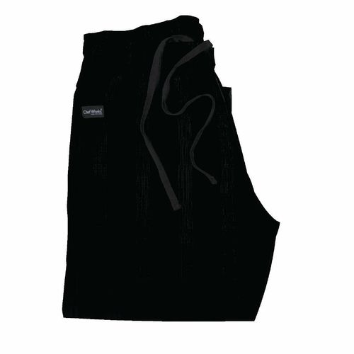 Chef Works Unisex Better Built Baggy Chefs Trousers Black M - A695-M - 3