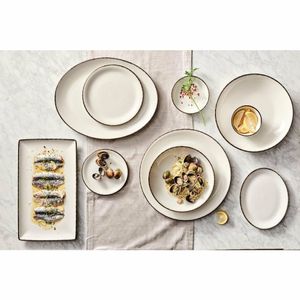 Steelite Charcoal Dapple Oval Coupe Plates 305mm (Pack of 12) - VV1322 - 3
