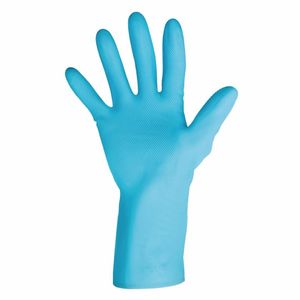 MAPA Vital 117 Liquid-Proof Light-Duty Janitorial Gloves Blue Extra Large - FA291-XL - 1