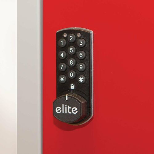 Elite Four Door Electronic Combination Locker with Sloping Top Black - GR687-ELS - 2