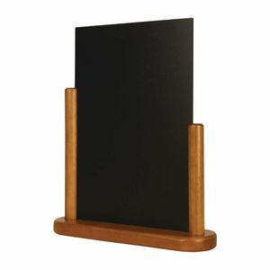 Securit Half Frame Table Top Blackboard 320 x 270mm Teak - Y870 - 1