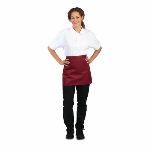 Whites Short Bistro Apron Burgundy - BB177 - 4