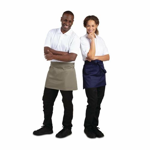 Whites Short Bistro Apron Navy Blue - BB179 - 4