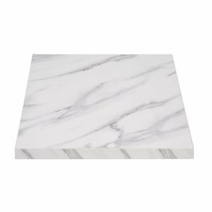Bolero Pre-Drilled Square Table Top Marble Effect 600mm - DT444 - 1