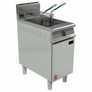 Falcon Dominator Single Tank Twin Basket Free Standing Natural Gas Filtration Fryer G3840F - GP020-N - 1