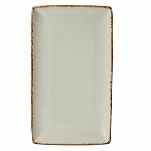 Steelite Brown Dapple Rectangle Three Plates (Pack of 6) - VV767 - 1