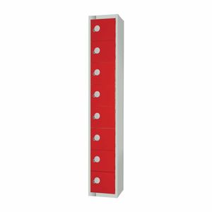 Elite Eight Door Padlock Locker Red - CE108-P - 1