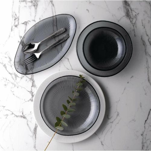 Churchill Bamboo Organic Glass Plate Dusk 225mm (Pack of 6) - FC206 - 2