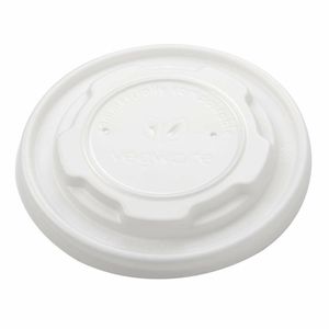Vegware Compostable Hot Food Pot Flat Lids 170ml / 6oz and 230ml / 8oz - GH166 - 1