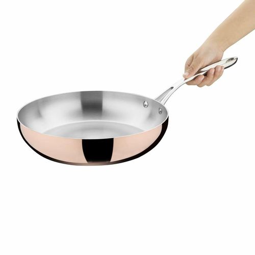 Vogue Induction Tri-Wall Copper Fry Pan - 280x60mm - 2