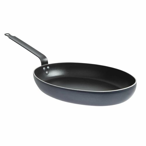 Matfer Bourgeat Classe Chef Non-Stick Aluminium Oval Fish Frying Pan 360mm - 3