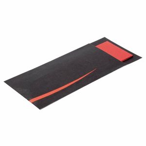 Europochette Bari Black Cutlery Pouch with Red Napkin (Pack of 100) - CK239 - 1