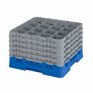 Cambro Camrack Blue 16 Compartments Max Glass Height 279mm - CZ168 - 1