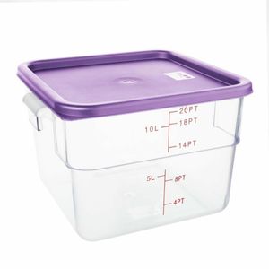 Hygiplas Square Food Storage Container Lid Purple Large - FX145 - 3