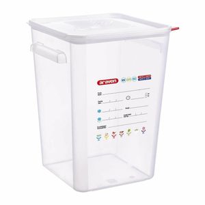 Araven Squared Transparent Polypropylene Container with Lid 22Ltr - FU106 - 1