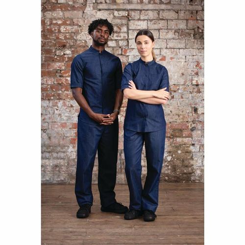 Southside NY Queens Womens Denim Lightweight Chefs Shirt Size XS - BA003-XS - 5