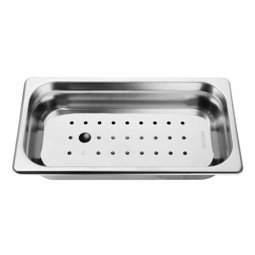Vogue St/St GN Drainer Tray for GN 1/3 - FU268 - 5