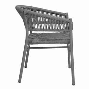Bolero Florence Grey Mix Rope Twist Wicker Chairs (Pack of 2) - FU533 - 3