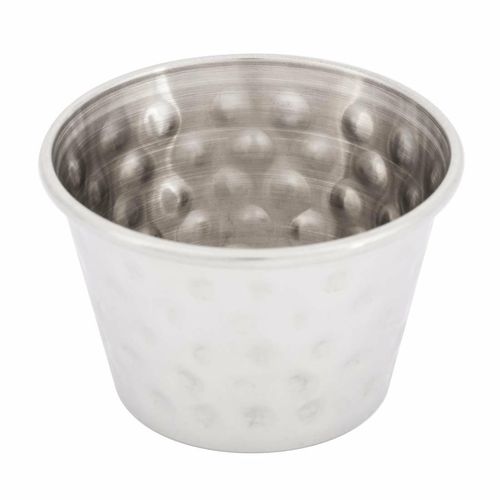 Olympia Hammered Stainless Steel Sauce Cups 70ml (Pack of 12) - FU289 - 1