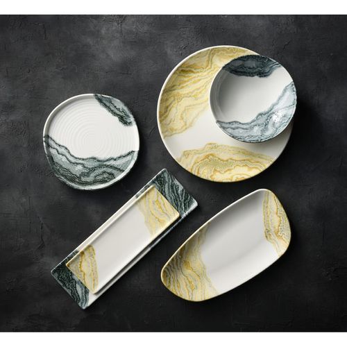 Churchill Tide Black Organic Walled Plates 203mm (Pack of 6) - HX185 - 3