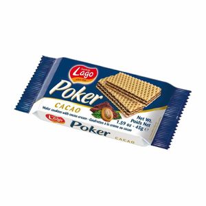 Gastone Lago Poker Cocoa Creme Wafers 45g (Pack of 20) - HT325 - 1