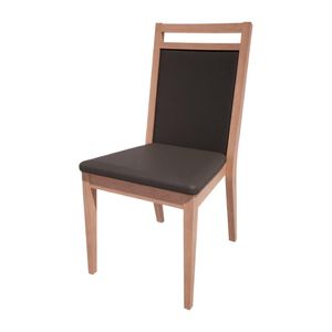 Bolero Bespoke Bia B Stacking Chair in Anthracite/Beech - HS445 - 1