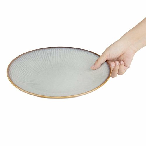 Olympia Drift Grey Embossed Coupe Low Bowls 260mm (Pack of 4) - FU197 - 13
