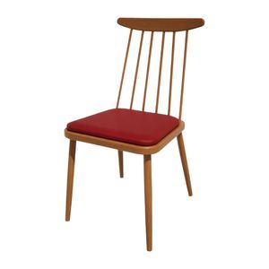 Bolero Bespoke Frank Side Chair Red/Oak - HS461 - 1
